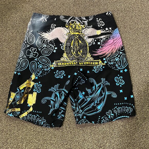 Colorful Board Swim Shorts by Christian Audigier - Picture 2 of 3